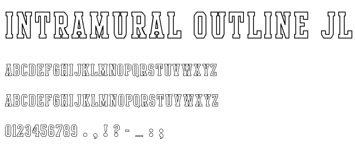 Intramural Outline JL font